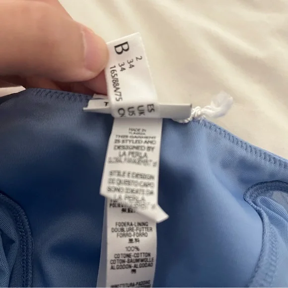 BNWT La Perla Blue Corset Lingerie Bodysuit Size 34B $495 - Picture 7 of 8